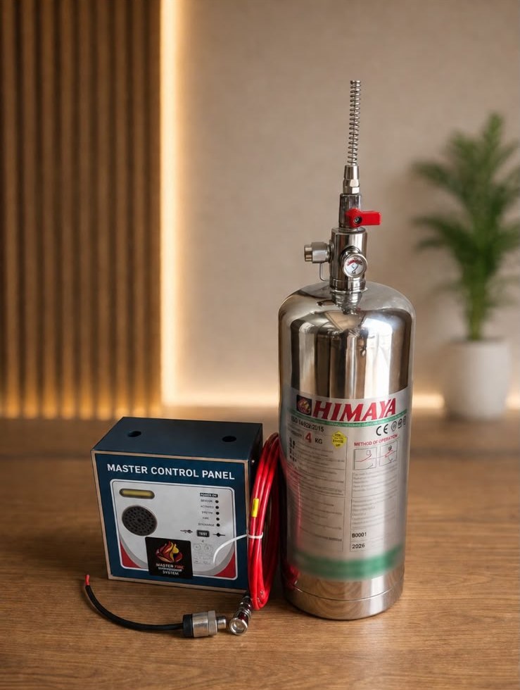 HIMAYA DLP system: 4 kg stainless steel cylinder, detection tube and master control panel